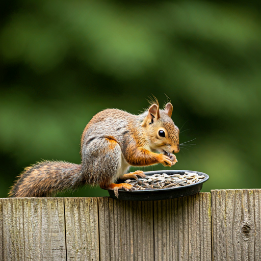 image of Metal Fence Squirrel Feeder